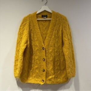 Country Shop Women's Vintage Mohair button Front Sweater